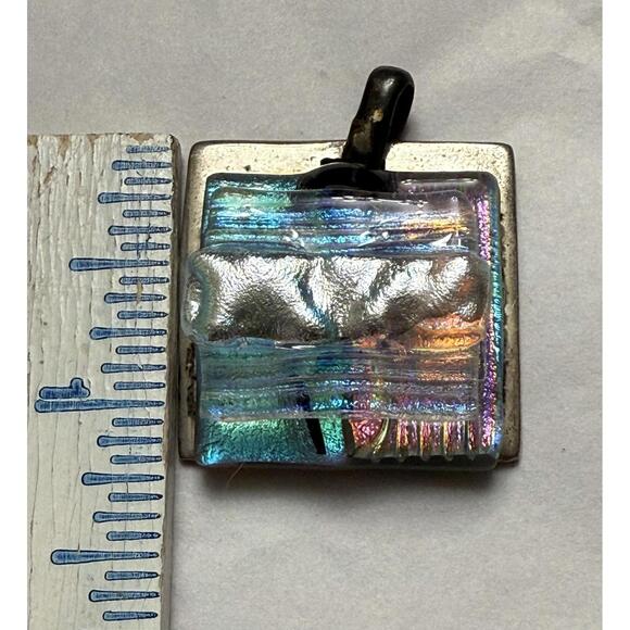 🆕LISTING🆕 Glass Art Setting on Silver Pendu - Picture 3 of 7